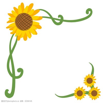 葵花邊框圖片素材